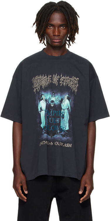 T-shirt VETEMENTS Vetements Cradle of Filth 'Vampire Cult' Oversized Graphic T-Shirt Svart | UCF76TR700N, 0