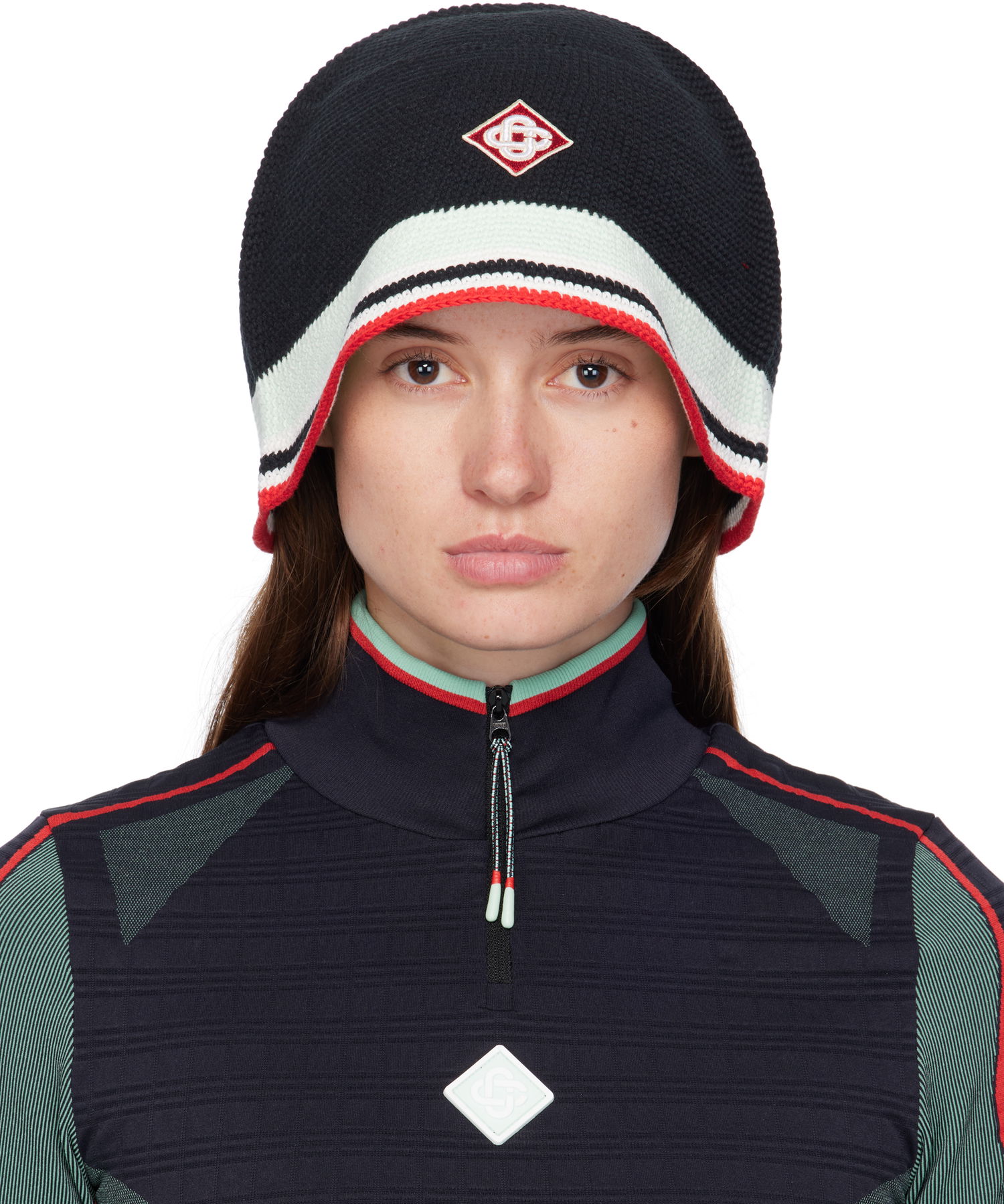 Mössa Casablanca Casablanca Stripe Crochet Beanie Flerfärgad | APF25-HAT-084-01, 0