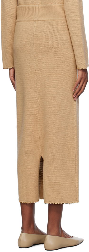 Kjol TOTEME TOTEME Chain-Edge Maxi Skirt Beige | 241-WRB1074-YA0004, 2