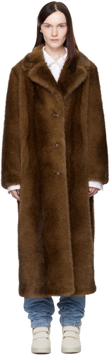 Rockar STAND STUDIO Nora Faux-Fur Coat Brun | 66410-9019, 0