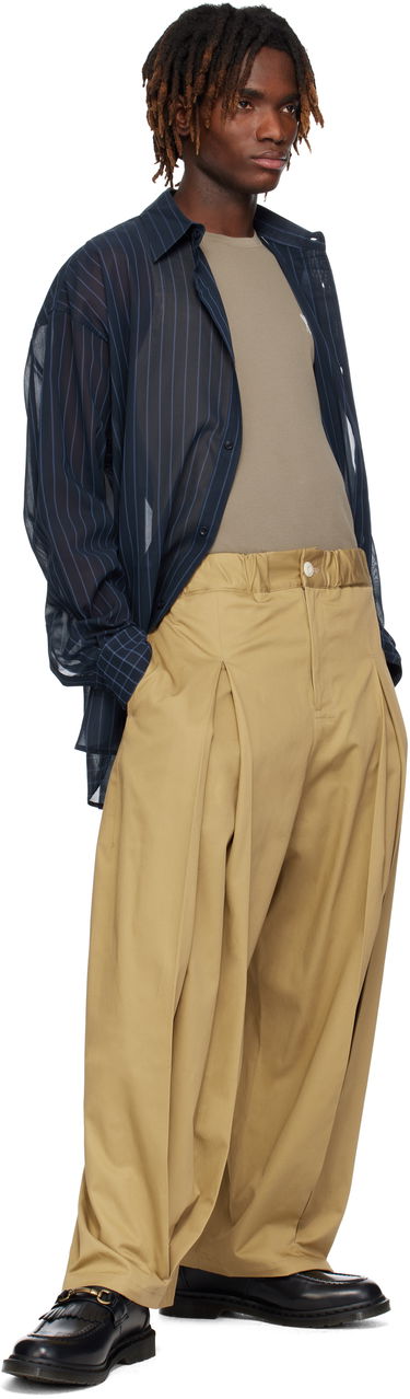 Skjorta sage NATION SAGE NATION Chisholm Sheer Striped Shirt Mörkblå | S075 CHISHOLM SHIRT, 3