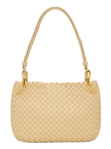 Axelväska Bottega Veneta Small Clicker Bag Beige | 730968 V01D1