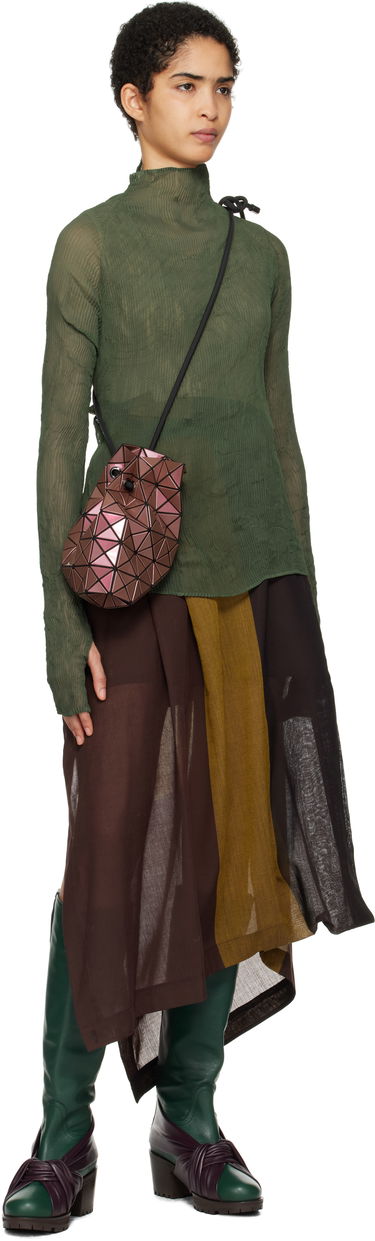 Handväska BAO BAO ISSEY MIYAKE Geometric Pattern Gloss Shoulder Bag Bourgogne | BB48AG591, 3