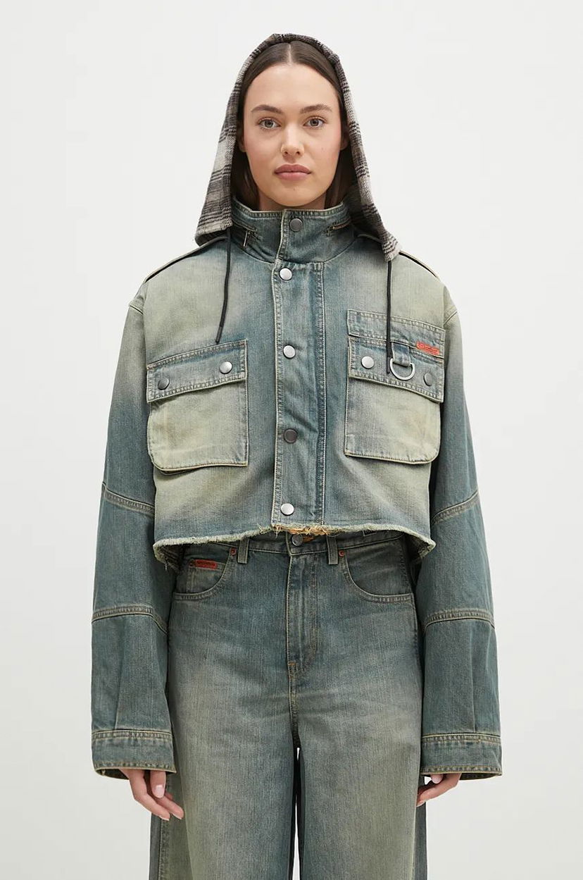 Jacka Martine Rose Cut Denim Jacket Blå | 236WD02501