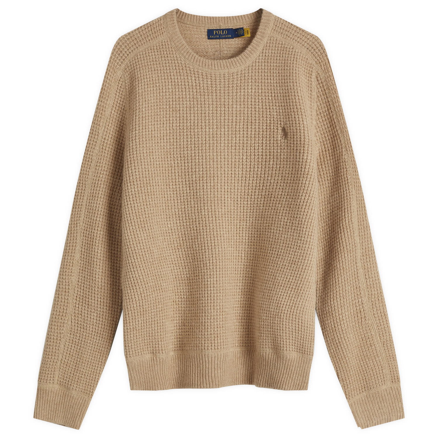 Sweater Polo by Ralph Lauren Ralph Lauren Men's Waffle Knit Sweater Beige | 710956807003, 1