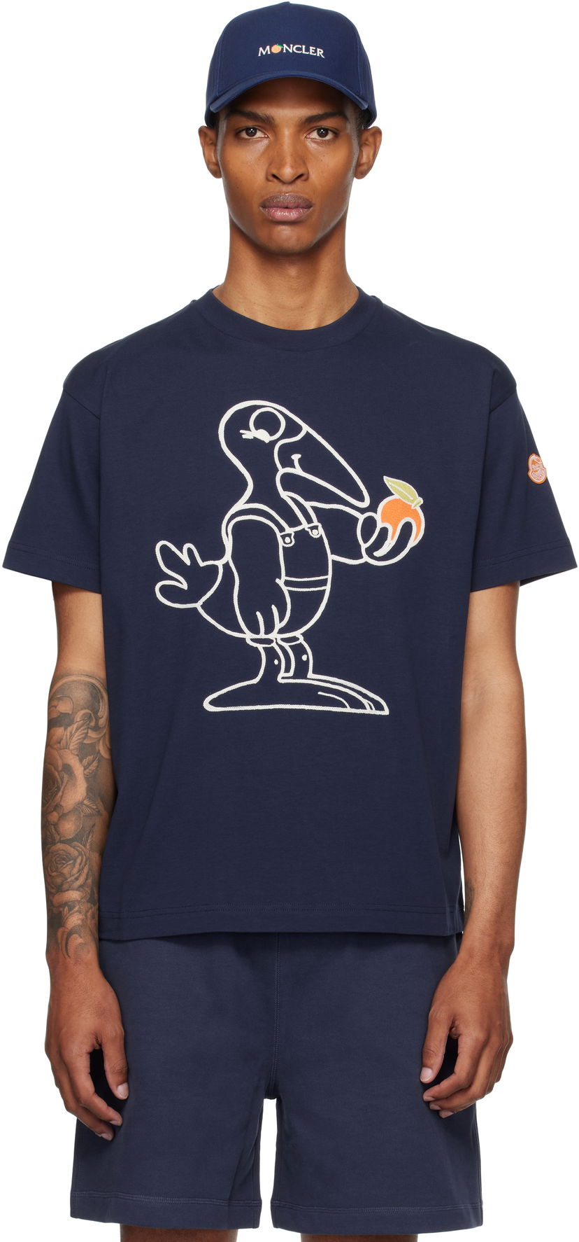T-shirt Moncler Moncler Genius x Gilga Farm Short Sleeve T-Shirt Mörkblå | K24028C0000489AZ9
