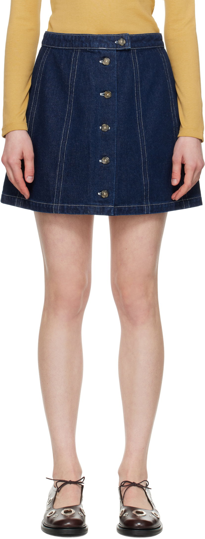 Kjol A.P.C. A.P.C. Pipa Denim Miniskirt Blå | COHJI-F06459