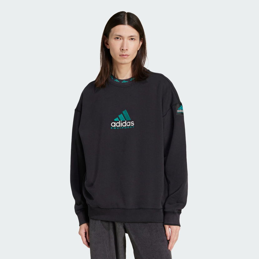 Sweatshirt adidas Performance EQT Wash Crewneck Sweatshirt Svart | JC8222