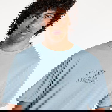 T-shirt C.P. Company C.P. Company Tacting Piquet Embroidery T-Shirt Blå | 18CMTS133A006263G-872, 1