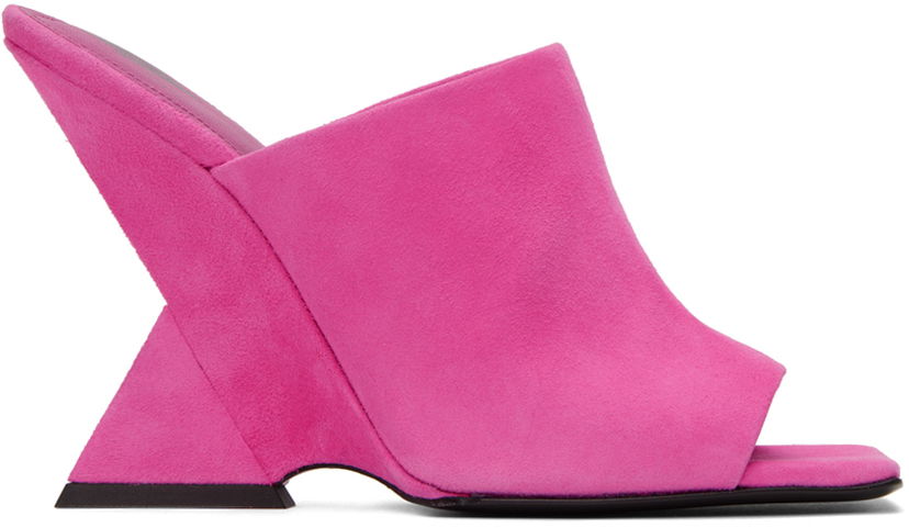 Tillbehör The Attico Attico Cheope Heeled Suede Sandals Rosa | 231WS634 L007