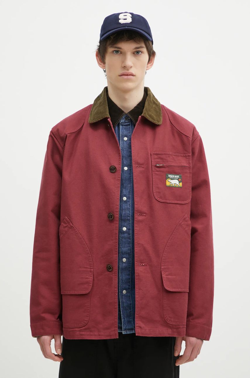 Jacka Human Made Hunting Oversized Jacket Röd | HM28JK030, 0