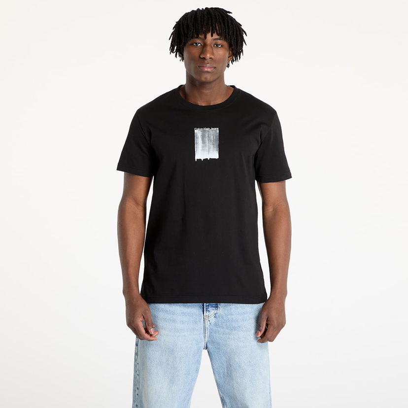 T-shirt CALVIN KLEIN Calvin Klein Jeans Brush Stroke Graphic T-Shirt Svart | J30J327522 BEH