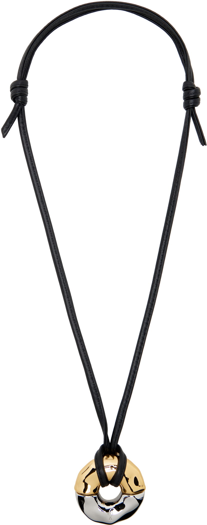 Halsband AMI AMI Paris Dune Pendant Necklace Svart | UJW107.361