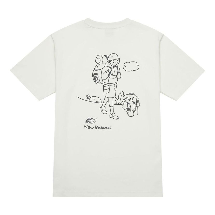 T-shirt New Balance Hiking Graphic T-Shirt Vit | AMT42339-CIC