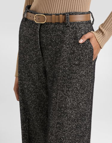 Byxor Dolce & Gabbana Dolce & Gabbana Stretch Wool Chevron Trousers Svart | FTC31TFCBAJS8030, 3