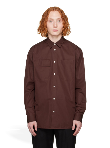 Skjorta Jil Sander Pocket Shirt Bourgogne | J23DL0002_J45001
