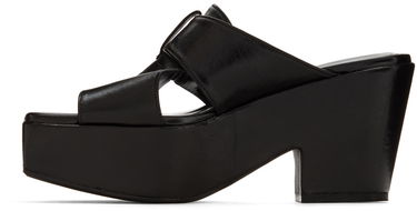 Kläder BY FAR BY FAR Lenka Platform Heeled Sandals Svart | 22SSLNKMBLGLS, 2