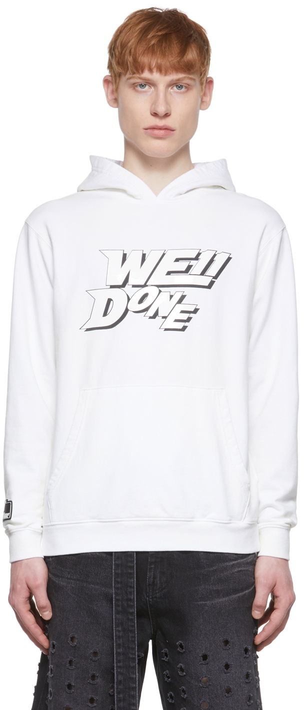 Sweatshirt We11done We11done Hoodie Vit | WD-TH1-22-622-U-WH
