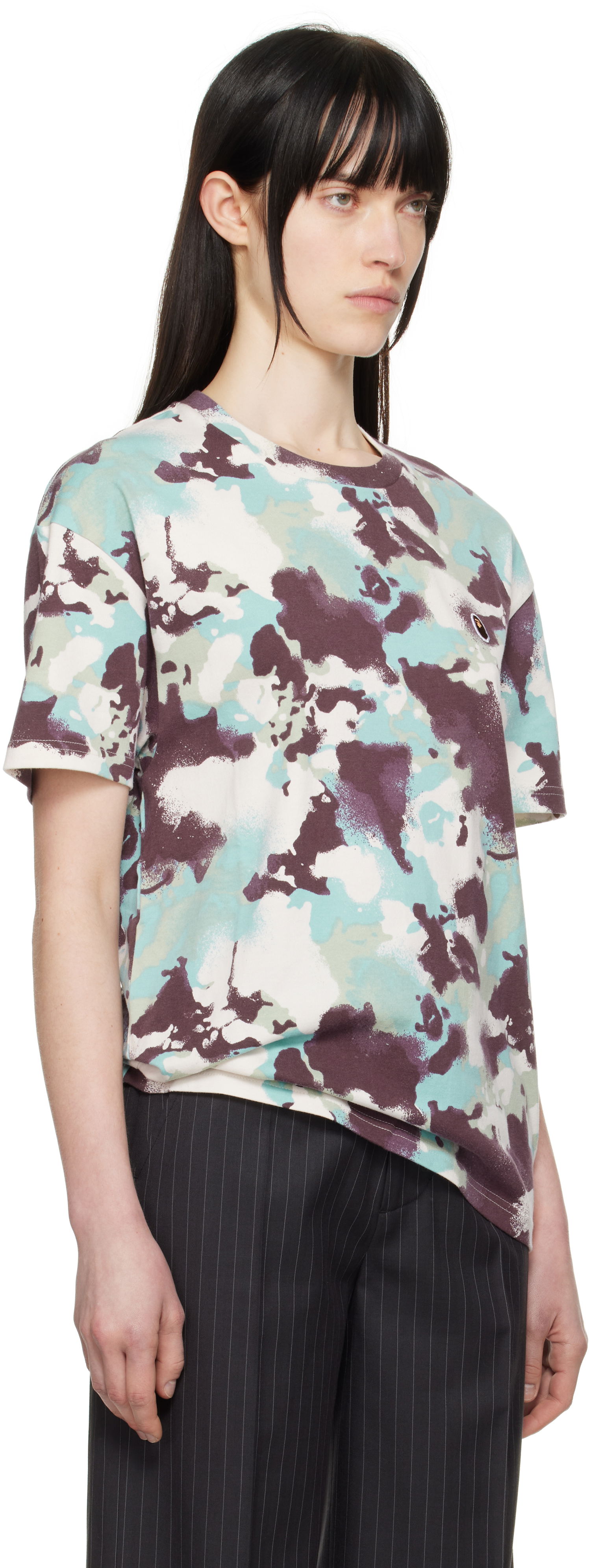 T-shirt BAPE A Bathing Ape Map Camo Oversized T-Shirt Flerfärgad | 001CSL302001L, 1