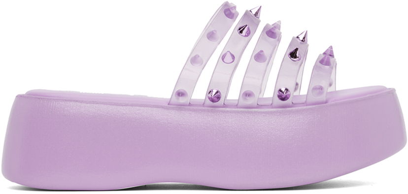 Skovård Jean Paul Gaultier Jean Paul Gaultier Melissa Edition 'The Becky Punk Love' Platform Slides Purpur | 23/12-F-CS002-X033-29