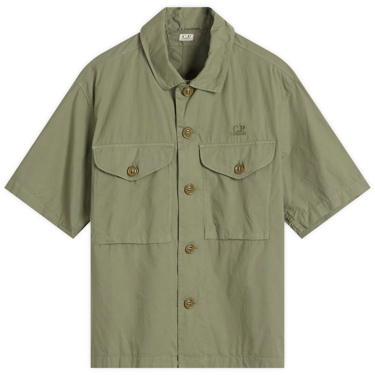 Skjorta C.P. Company C.P. Company Boxy Short Sleeve Shirt Grön | 18CMSH236A-005328G-GRN, 0