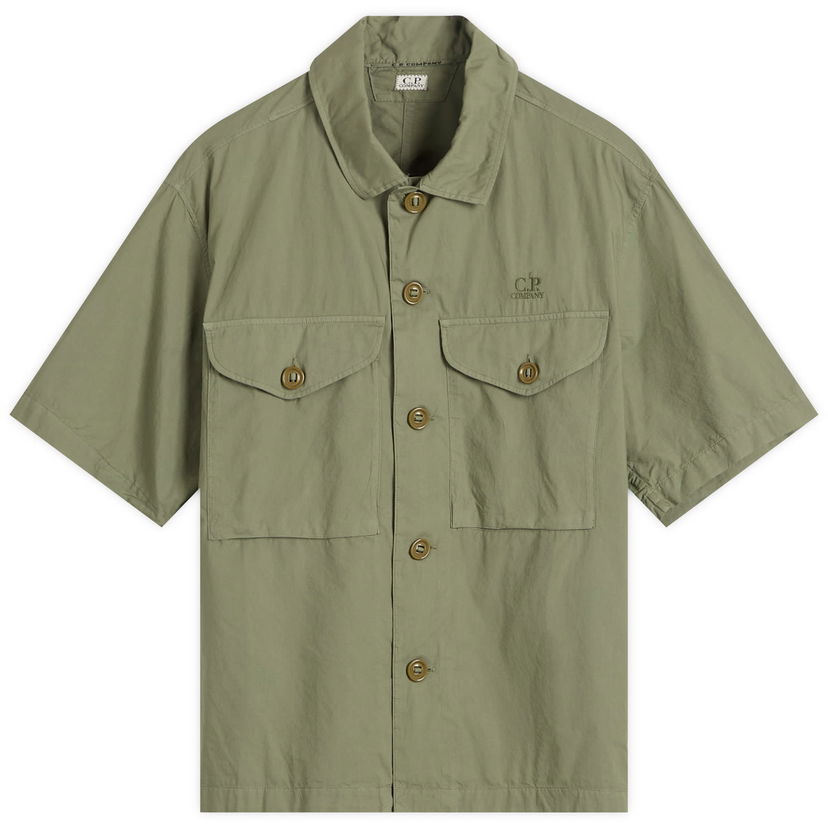 Skjorta C.P. Company C.P. Company Boxy Short Sleeve Shirt Grön | 18CMSH236A-005328G-GRN