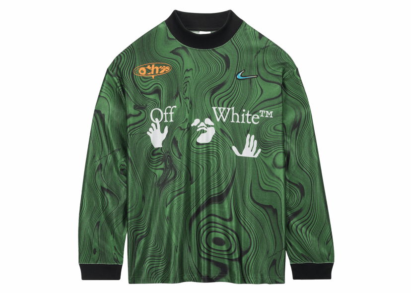 Jersey Nike Off-White x Allover Print Jersey Kelly Green Grön | FQ0998-389