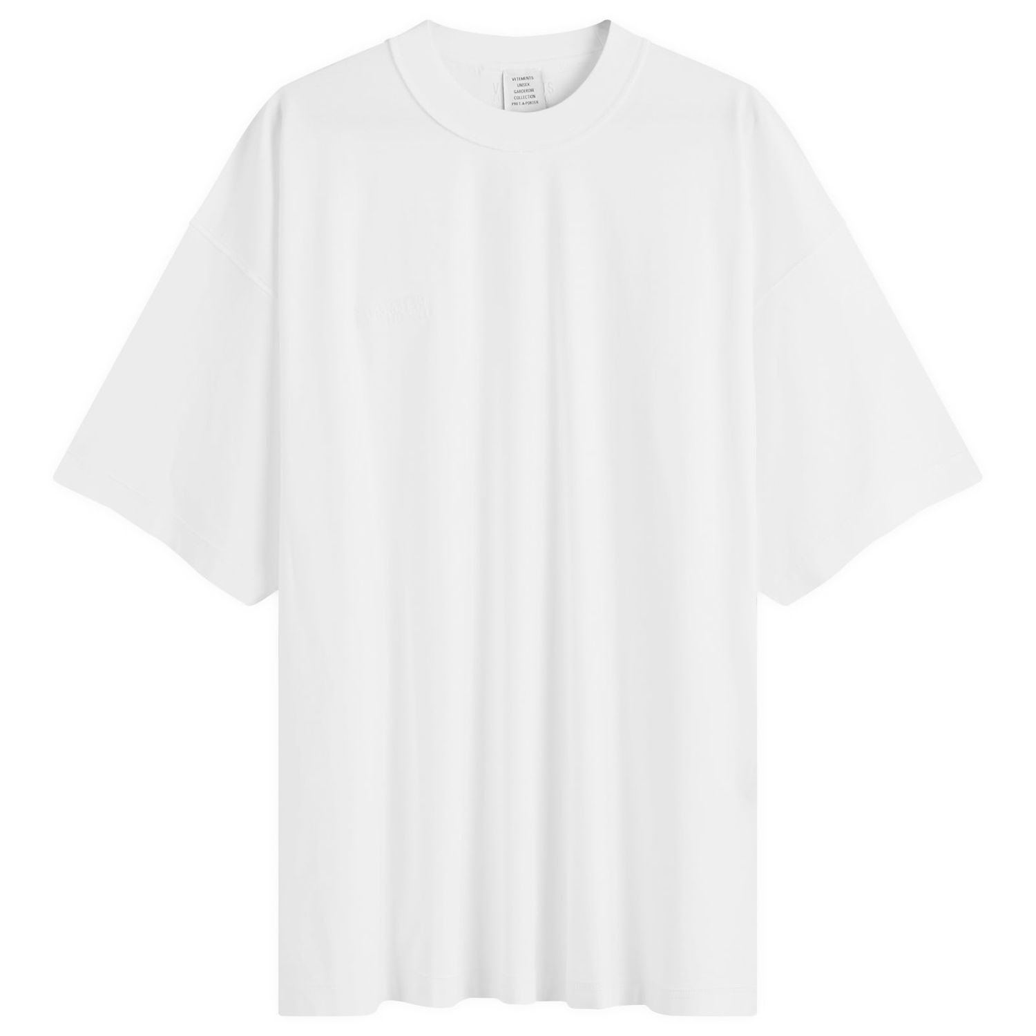 T-shirt VETEMENTS Inside Out Label T-Shirt Vit | UA65TR107W, 0