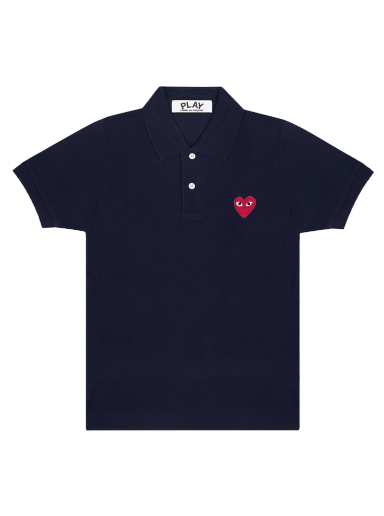 Polotröja Comme des Garçons Play Heart Polo Tee Mörkblå | AZ T006 051 2