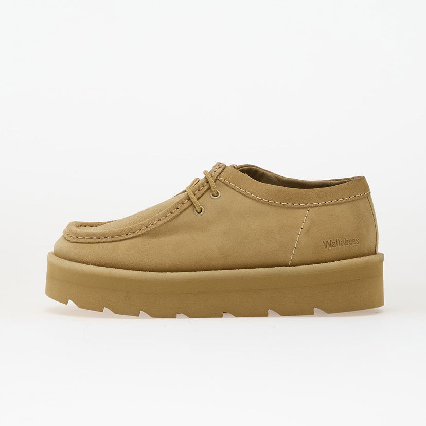 Sneakers och skor Clarks Originals Meare Wallabees Suede Platform Moccasin Beige | 261837854