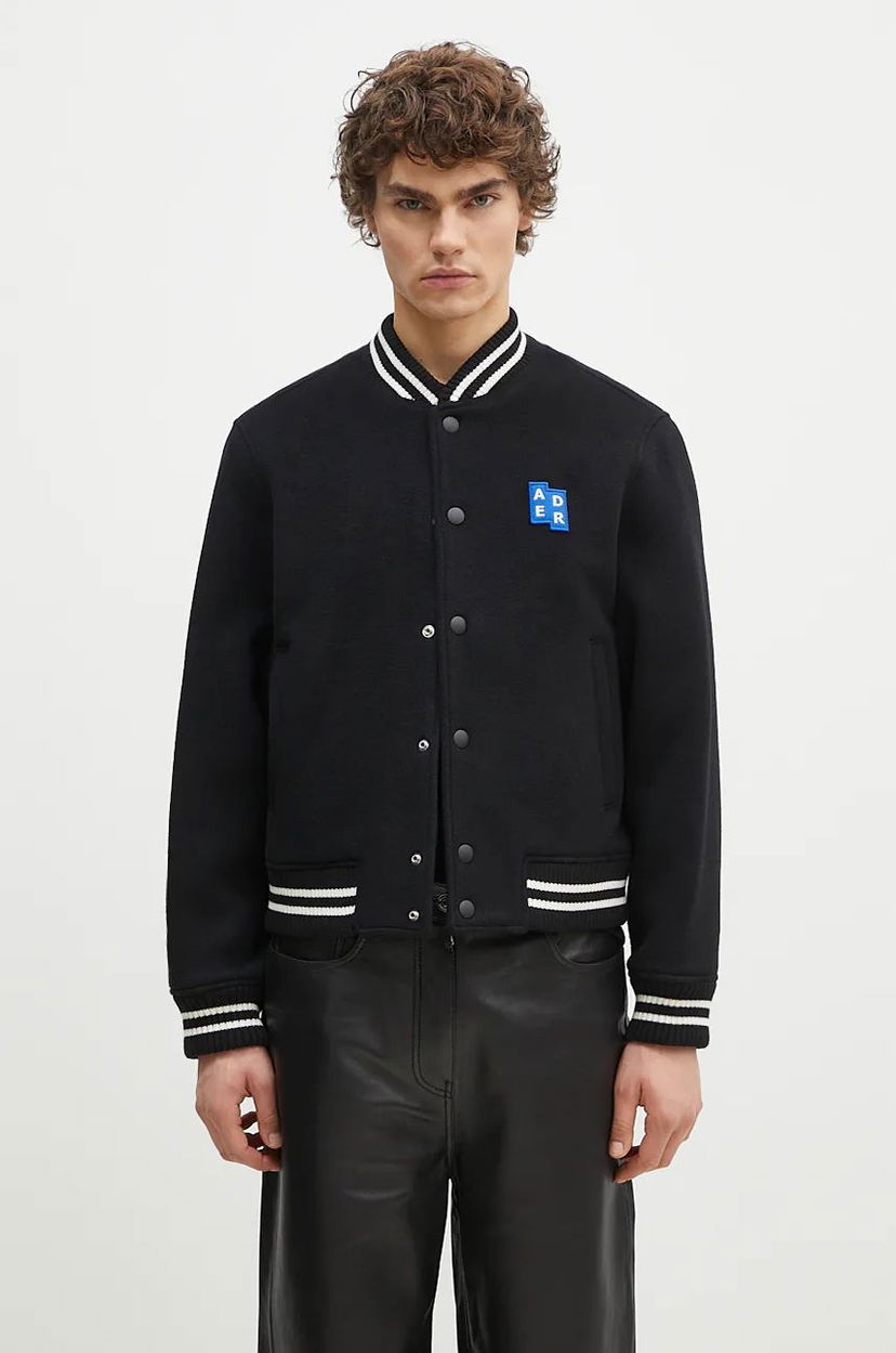 Bomberjacka ADER ERROR Wool Varsity Jacket Svart | BM42FYJK0504BK