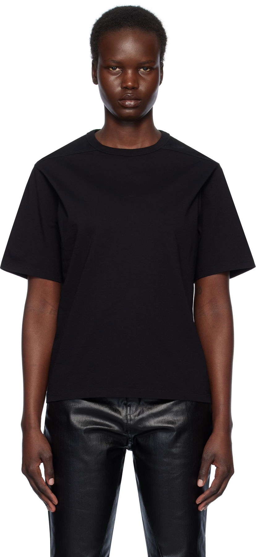 T-shirt Rick Owens Rick Owens Hollywood Brad T-Shirt Svart | RP01E7200 JA