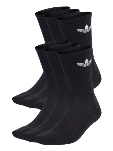 Strumpor adidas Originals Trefoil Cushion Crew Socks –⁠ 6 pack Svart | IJ5618