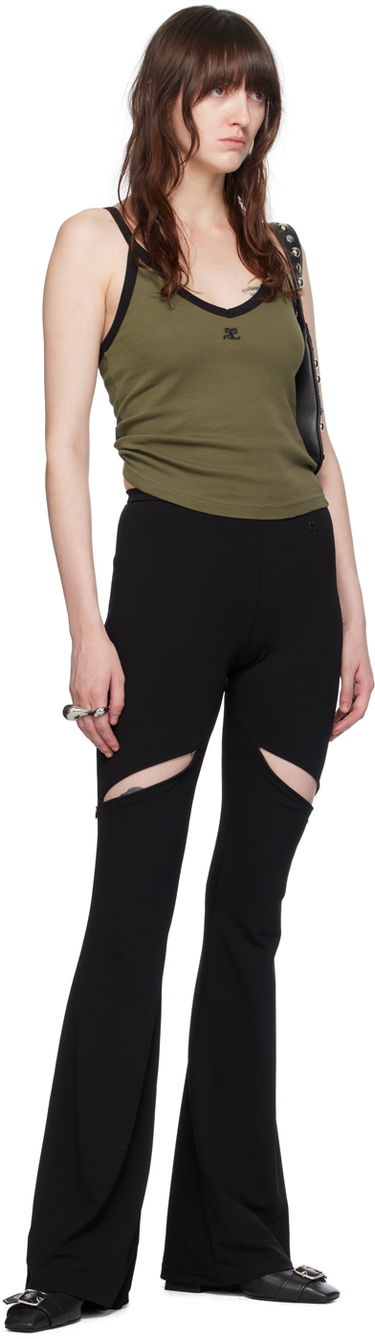 Damasker Courrèges Cutout Flare Trousers Svart | 224JPA232JS0066, 3