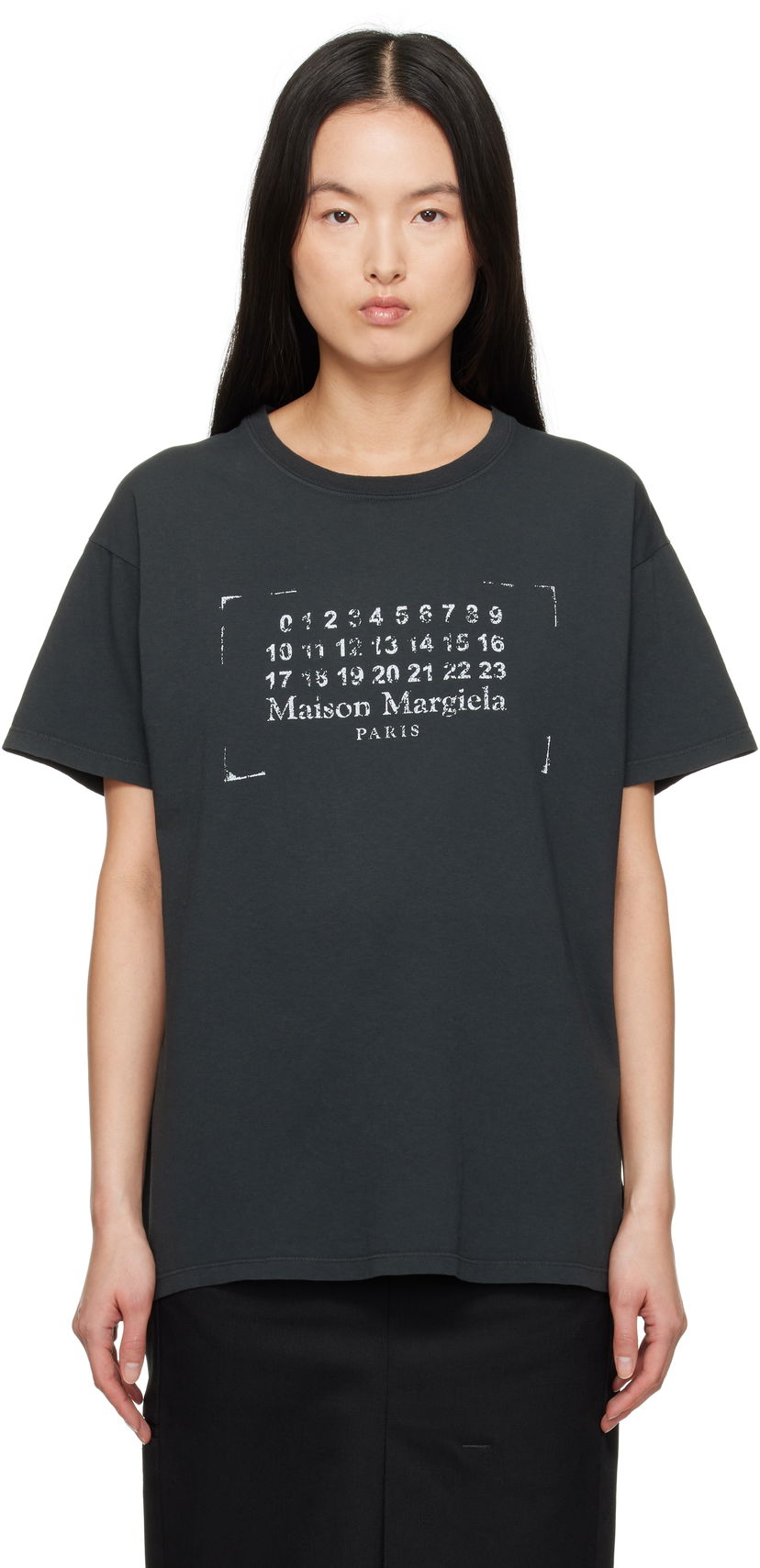 T-shirt Maison Margiela Maison Margiela Stamp Logo T-Shirt Svart | S51GC0534 S24575