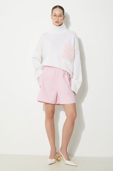 Sweater JW Anderson Turtleneck Jumper With Textured Patch Pocket Vit | KW1150.YN0144.001, 1
