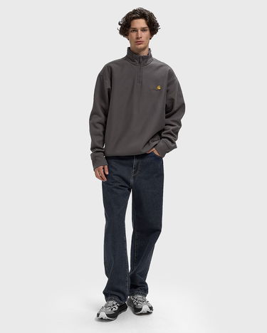 Sweatshirt Carhartt WIP Half Zip American Script Sweatshirt Grå | I027014-33C.XX, 2