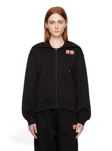 Sweatshirt KENZO Paris Full Zip Svart | FD62SW0894MF