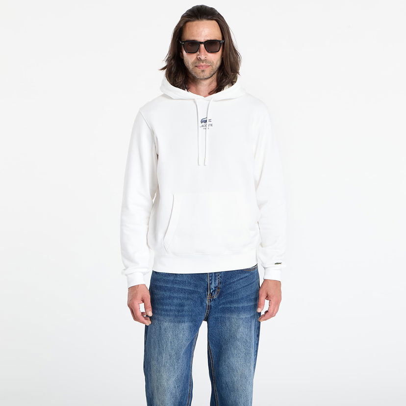 Sweatshirt Lacoste LACOSTE Men's Hoodie Vit | SH2740 70V