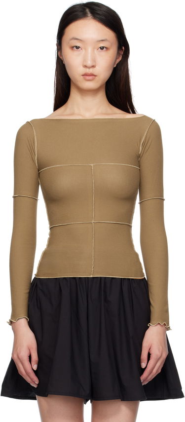 T-shirt Baserange Baserange Cinder Long Sleeve T-Shirt Brun | TOCL-RB-SU25, 0