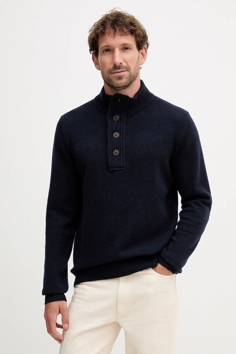 Sweater Barbour Barbour Half Zip Sweater Mörkblå | MKN0585