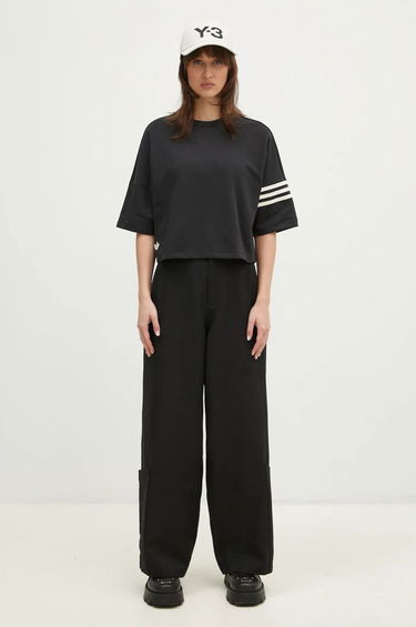 Byxor Y-3 Y-3 Sport Uniform Wide Leg High Waist Pants Svart | JD1759, 4