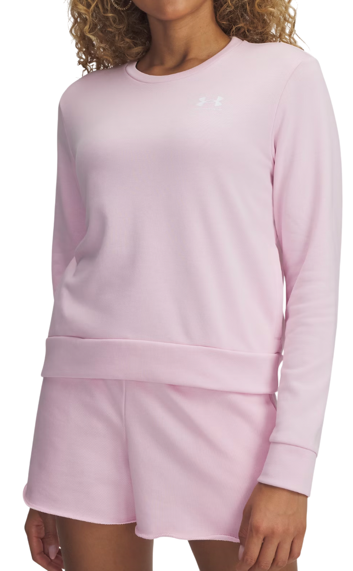 Sweater Under Armour Under Armour Rival Terry Crew Sweatshirt Rosa | 1389659-647, 0