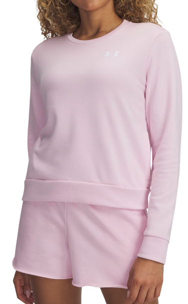 Sweater Under Armour Under Armour Rival Terry Crew Sweatshirt Rosa | 1389659-647, 0