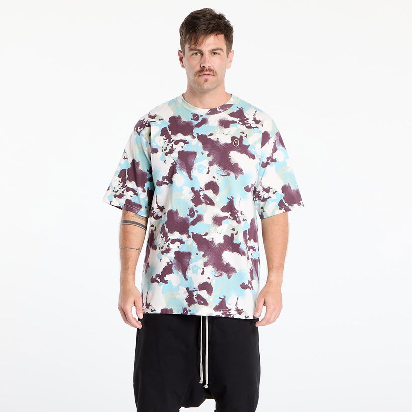 T-shirt BAPE A BATHING APE Map Camo Ape Head One Point T-Shirt Flerfärgad | 001CSL301001MMUL