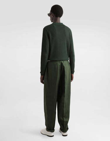 Byxor Dolce & Gabbana Dolce & Gabbana Linen Turned-Up Cuffs Pants Grön | GP114TFU4MCV0304, 2