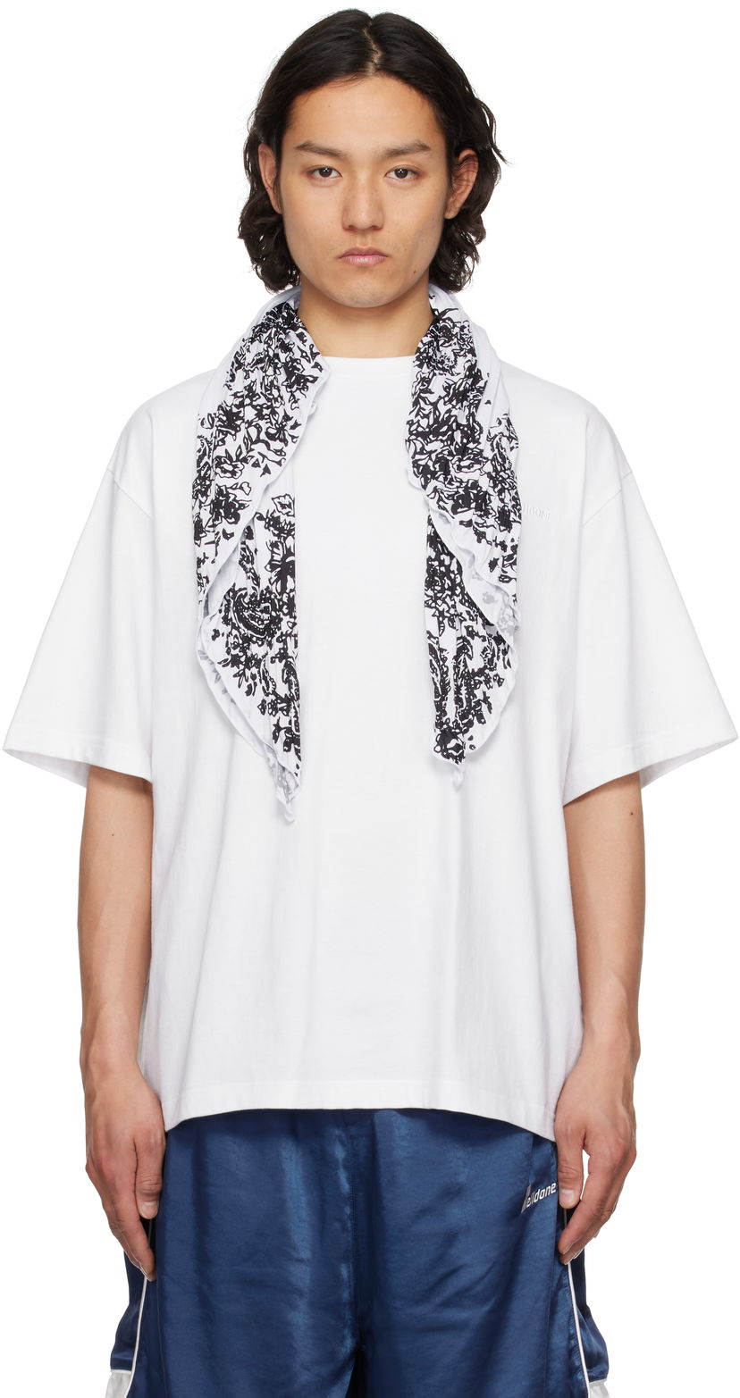 T-shirt We11done We11done Wrinkled Muffler T-Shirt Vit | WD-TT1-25-732-U-WH