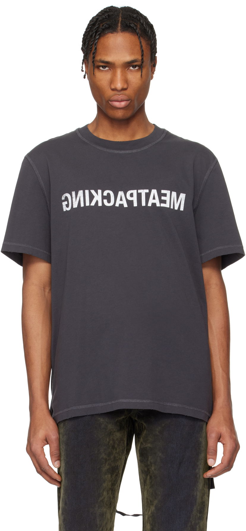 T-shirt Helmut Lang Helmut Lang 'Meatpacking' T-Shirt Grå | O10HM514