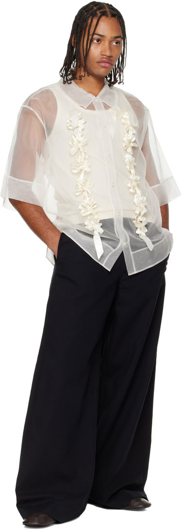 Skjorta Simone Rocha Ribbon Daisy Chain Boxy Shirt Vit | 5388 0360, 3
