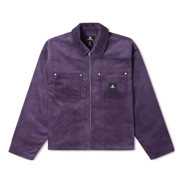 Jacka Converse Lightweight Corduroy Shop Jacket Purpur | 10023770-A02